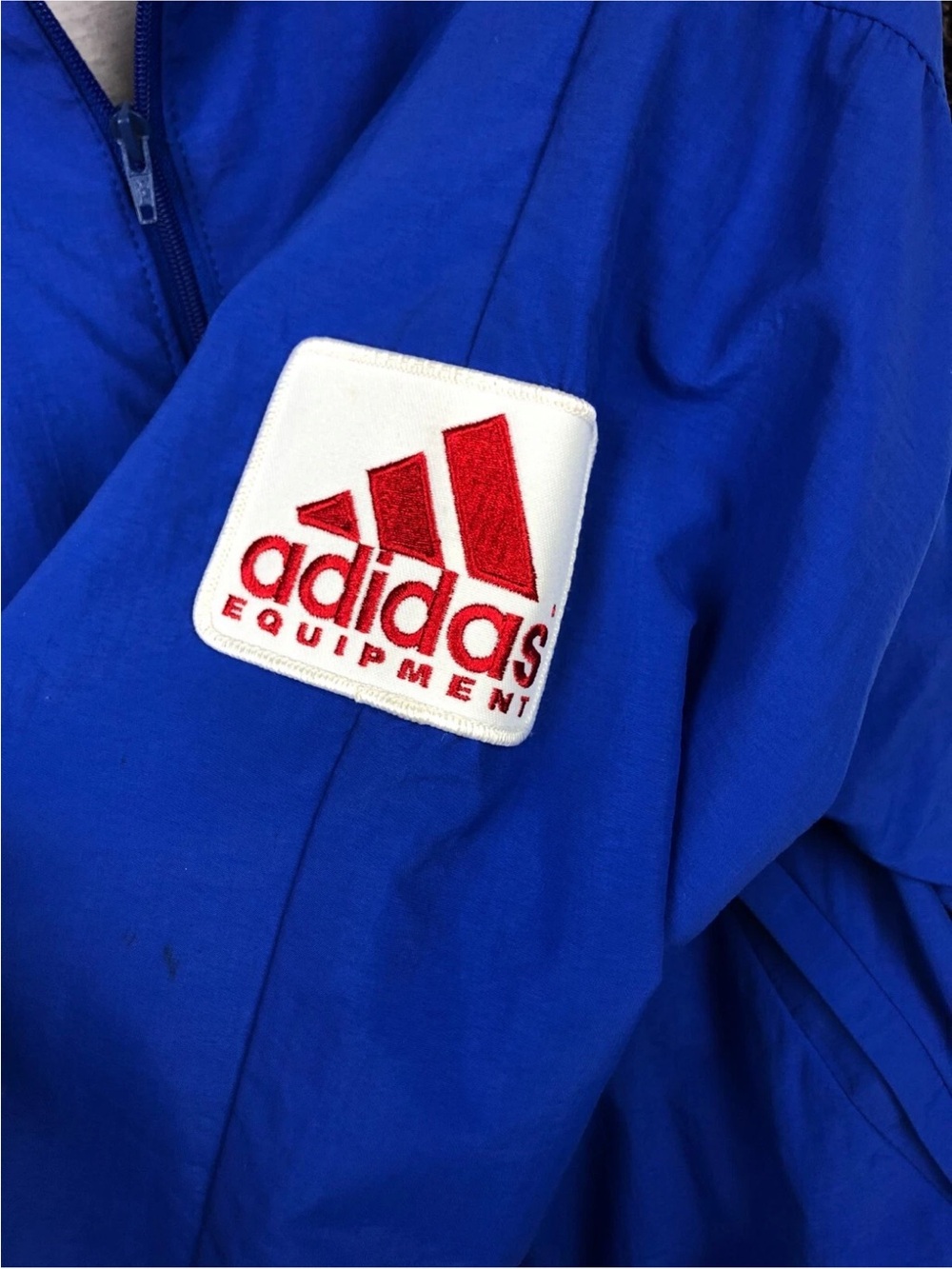 Vintage Adidas US WORLD CUP Team Soccer Track Jacket Windbreaker Blue 1992 Sz: L - Picture 4 of 6